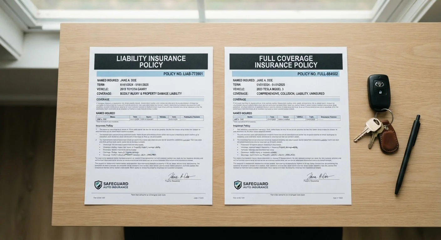 Liability vs. Full Coverage Auto Insurance
