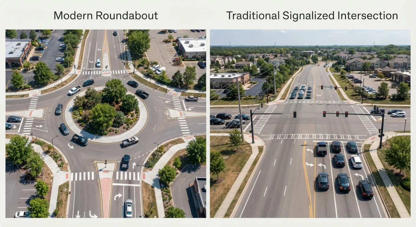 Roundabouts vs. Traditional Intersections: Which Is Safer and Why